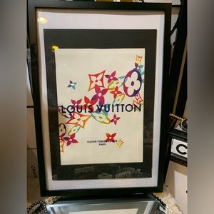 Limited edition Louis Vuitton framed shopping bag.